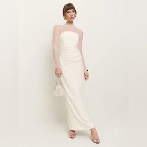NWOT Reformation Adalia Dress Ivory - Size 0